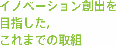 イノベーション創出をめざした、これまでの取り組み