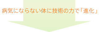 病気にならない体に技術の力で「進化」